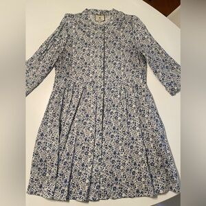 Tuckernuck Calico Floral Royal Shirt Dress